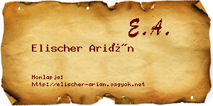 Elischer Arián névjegykártya